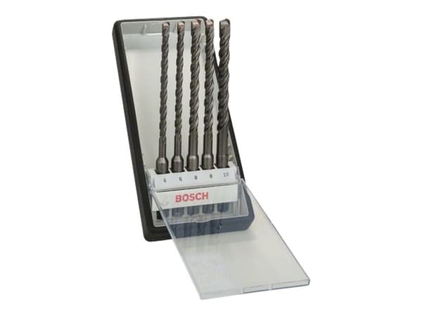 Bosch Robust Line SDS-plus-5 - Poranteräsarja - 5 kpl - 6 mm, 8 mm, 10 mm - SDS-plus - pituus: 165 mm