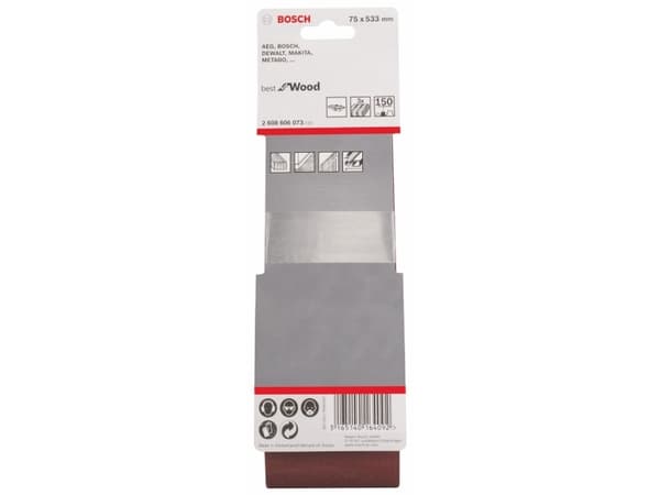 Bosch Best for Wood - Slipband - för trä - 3 delar - grus: 150 - 75 mm x 533 mm