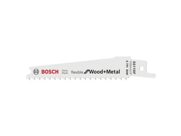 Bosch flexible for Wood+Metal S 511 DF - Sågblad - 5 delar - längd: 100 mm - bredd: 19 mm