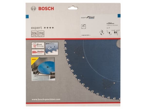 Bosch RUNDSAVKLKLKLINGE EXP STEEL 254X25,4MM 60T