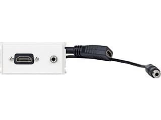 Microconnect WI221276, Vit, Varje varumärke, HDMI + 3.5mm, 66,1 mm, 31,9 mm, 1 styck