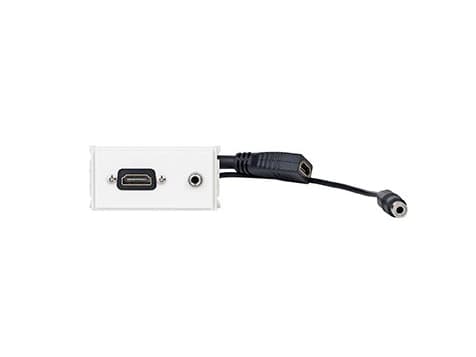 Microconnect WI221276, Vit, Varje varumärke, HDMI + 3.5mm, 66,1 mm, 31,9 mm, 1 styck