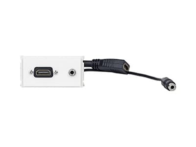 Microconnect WI221276, Vit, Varje varumärke, HDMI + 3.5mm, 66,1 mm, 31,9 mm, 1 styck Vit
