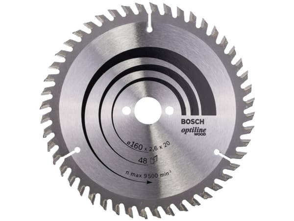 Bosch RUNDSAVKLINGE OPTILINE WOOD 160X20MM 48T