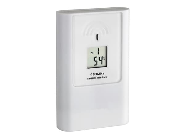 TFA-Dostmann Casa, Valkoinen, Lämpömittari sisäkäyttöön, Kosteusmittari ulkokäyttöön, Lämpömittari ulkokäyttöön, Muovi, 20 - 90%, -40 - 70 °C, -40 -