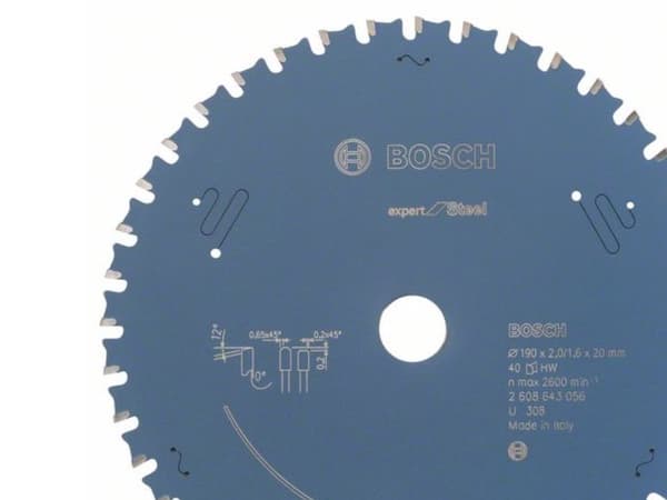 Bosch Expert for Steel - Sirkelformet sagblad - for stål - 190 mm - 40 tenner