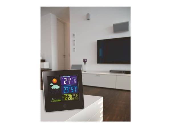 TFA-Dostmann Sun, Musta, Kosteusmittari sisäkäyttöön, Lämpömittari sisäkäyttöön, Lämpömittari ulkokäyttöön, Lämpömittari, 20 - 95%, 0 - 50 °C, 32 - 1
