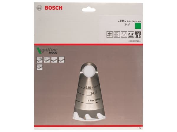 Bosch RUNDSAVKLINGE OPTILINE 235X2,8X30MM 24T