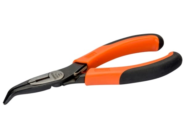 Bahco Spetstång med skär, bockad 45°, 1,62 cm, 7,3 cm, 8,5 mm, Stål, Polypropylen (PP), Svart, Orange