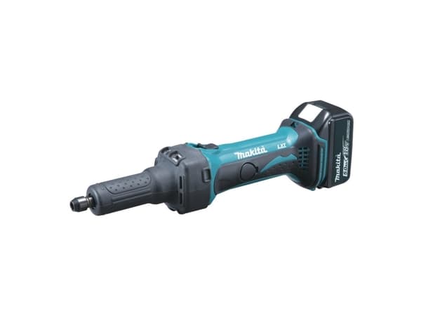 Makita DGD800RTJ - Rettsliper - flens 6 mm - 2 batterier - 18 V