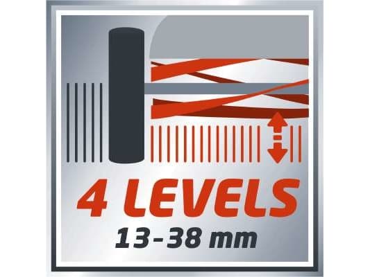Einhell GE-HM 38 S, Handgräsklippare, 38 cm, 1,3 cm, 3,8 cm, 250 m², Cylinderblad