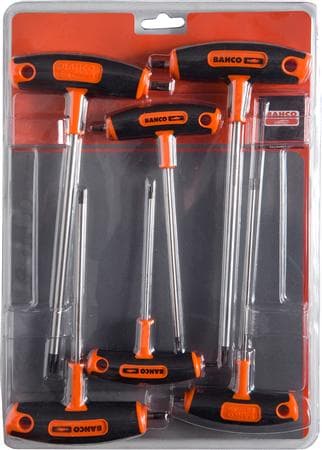 BAHCO Ruuvimeisselisarja 903T-1 t-kahvalla, 6 kpl unbrako®-uralla 3mm - 10mm välillä