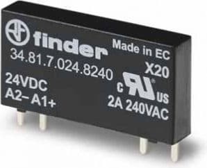 FINDER Solid State relä 24V DC driftsspänning, utgång (1NO)12240V AC 2A (40A-10ms)