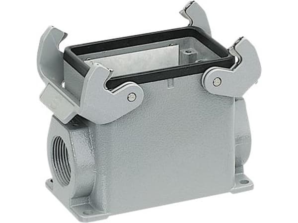 HARTING Jalustakotelo HAN 10 B 2xM25, korkea rakenne, 2 kannattimella varustettuna