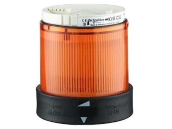 Harmony XVB Ø70 mm lystårn, lysmodul med fast lys for løs BA15d lyskilde < 250V i orange farve