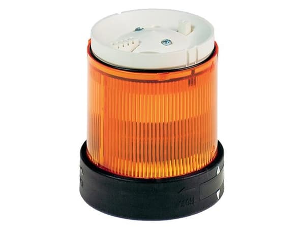 Harmony XVB Ø70 mm lystårn, lysmodul med fast lys for løs BA15d lyskilde < 250V i orange farve