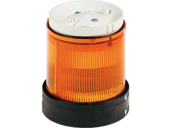 Harmony XVB Ø70 mm lystårn, lysmodul med fast lys for løs BA15d lyskilde < 250V i orange farve