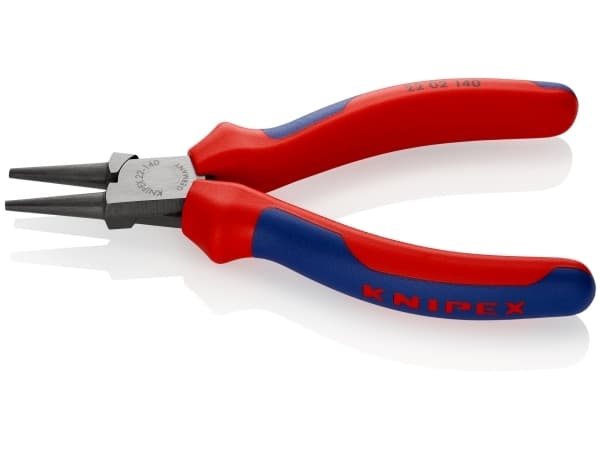 Knipex 22 02 140, Nesetang, Kromvanadiumstål, Plast, Blå, Rød, 140 mm, 129 g