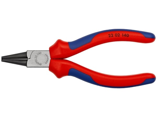 Knipex 22 02 140, Nesetang, Kromvanadiumstål, Plast, Blå, Rød, 140 mm, 129 g