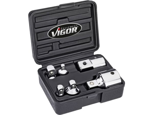 Vigor V1293 Socket Adapter Sæt Drev (skruetrækker) 1/4 (6,3 mm), 3/8 (10 mm), 1/2 (12,5 mm), 3/4 (20 mm) 1 Set