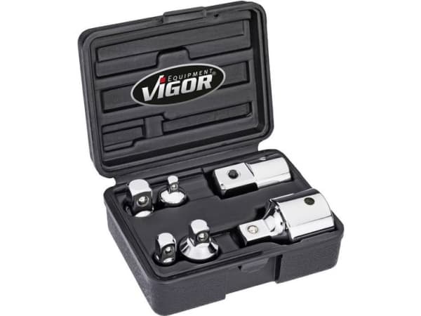 Vigor V1293 Socket Adapter Sæt Drev (skruetrækker) 1/4 (6,3 mm), 3/8 (10 mm), 1/2 (12,5 mm), 3/4 (20 mm) 1 Set