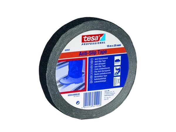 Skridsikker tape Tesa 60950, 25 mm x 15 m, sort