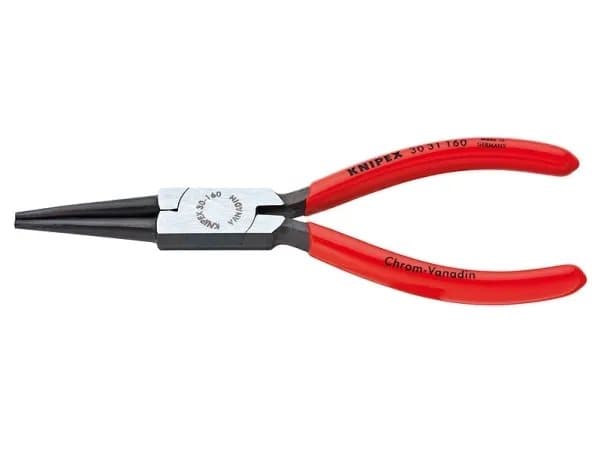 Knipex 30 31 16, Nåltänger, 2,5 mm, 4,1 cm, Stål, Plast, Röd