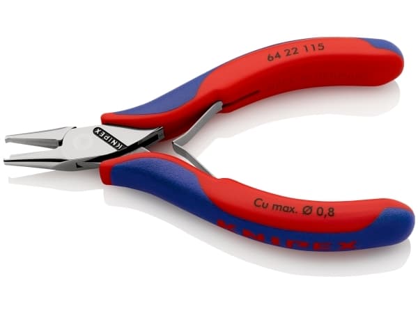 Knipex 64 22 115, Pyöreäkärkiset pihdit, Terästä, Sininen, Punainen, 115 mm, 65 g