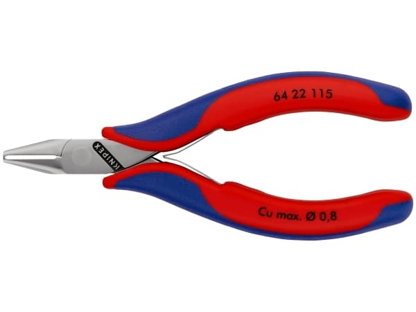Knipex 64 22 115, Pyöreäkärkiset pihdit, Terästä, Sininen, Punainen, 115 mm, 65 g
