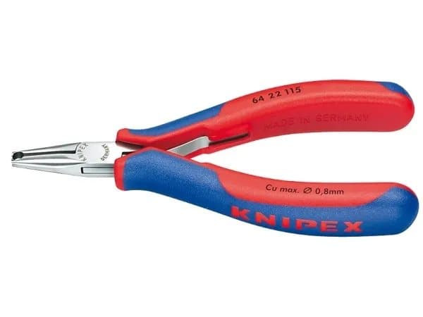 Knipex 64 22 115, Pyöreäkärkiset pihdit, Terästä, Sininen, Punainen, 115 mm, 65 g