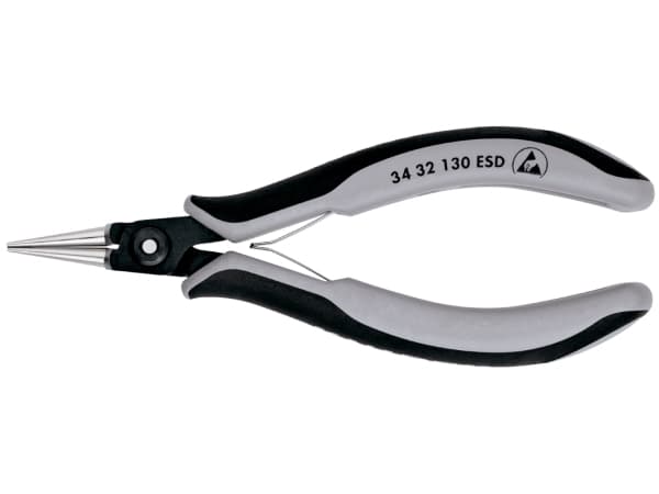 Knipex 34 32 130 ESD, 1 mm, 2,37 cm, Stål, Grå, 135 mm, 62 g