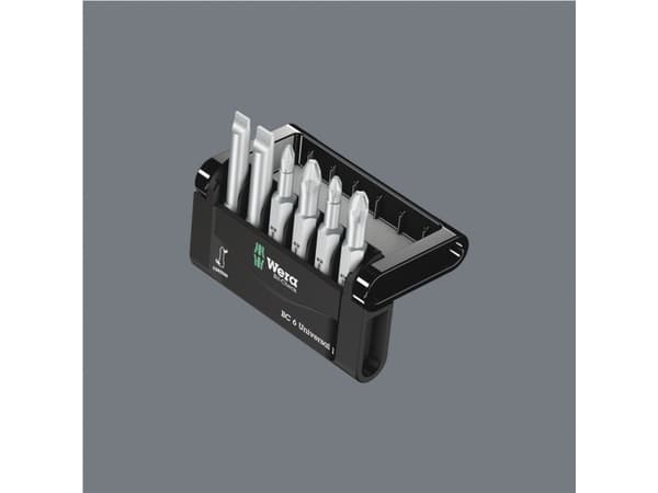 Wera Bit-Check, 6 styck, Phillips, Pozidriv, Öppning, PH 1,PH 2, PZ 1,PZ 2