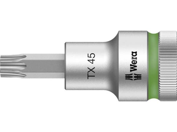 Wera 05003835001, Sokkel, 1/2", 1 huvud(er), T45, Krom-vanadium-stål, Krom