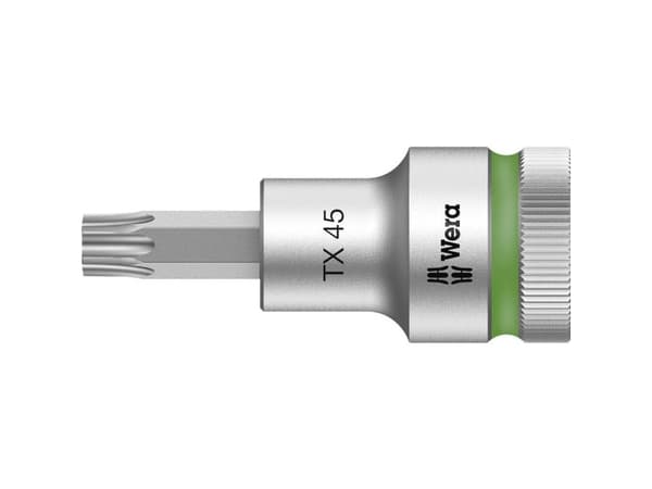 Wera 05003835001, Sokkel, 1/2", 1 huvud(er), T45, Krom-vanadium-stål, Krom