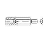 TOOLCRAFT Sekskant-afstandsbolte 40 mm Galvaniseret stål 149985 100 stk