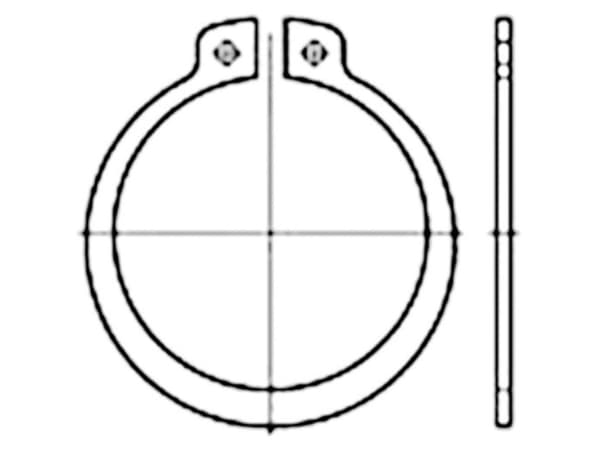 TOOLCRAFT 107650 Sikringsringe Indvendig diameter: 16.5 mm DIN 471 Fjederstål 200 stk