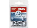 Miniatyrbilde 2 av 4: Novus Office 106440900 Blindnittemøtrik (Ø x L) 9 mm x 15 mm M6 Aluminium Aluminium 10 stk