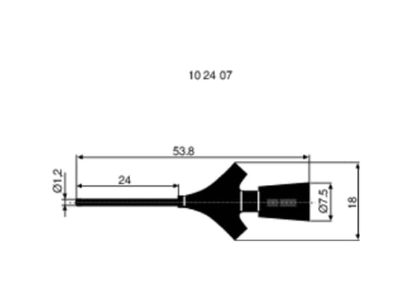 SKS Hirschmann Micro-KLEPS Crocodile Clip Connector: 0,64 mm CAT I Svart