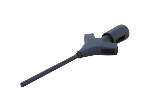SKS Hirschmann Micro-KLEPS Crocodile Clip Connector: 0,64 mm CAT I Svart