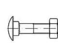 Pikkukuva 1 / 4: TOOLCRAFT 111135 Runde, flade skruer M5 45 mm Udvendig sekskant DIN 603 Stål 200 stk