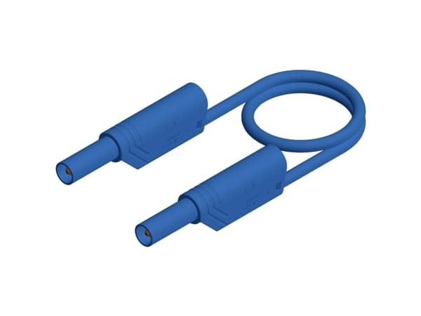 SKS Hirschmann MLS WS 50/2,5 bl Turvatestausjohto [Lamellipistoke 4 mm - Lamellipistoke 4 mm] 0,50 m Sininen