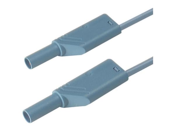 SKS Hirschmann MLS WS 50/2,5 bl Turvatestausjohto [Lamellipistoke 4 mm - Lamellipistoke 4 mm] 0,50 m Sininen