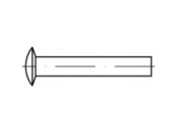 TOOLCRAFT 112341 Linsenitte (Ø x L) 3.5 mm x 8 mm Stål 1000 stk