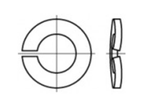 TOOLCRAFT 105833 Jousialuslevyt Sisähalkaisija: 18,2 mm DIN 128 Jousiteräs sinkitty 100 kpl