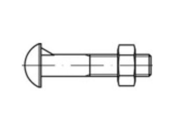 TOOLCRAFT 111769 Sexkantsskruvar M16 40 mm Utvändig sexkant DIN 607 Stål 50 st