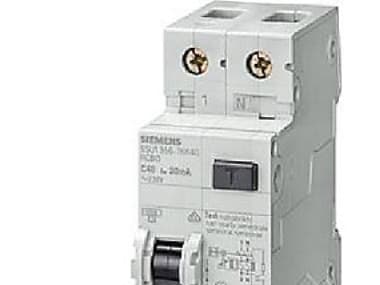 SIEMENS Yhdistelmäkatkaisija C 10A, 1-napainen + nollaC-ominaisuus6kA oikosulkukapasiteetti30mA laukaisuvirta, 230V AC, 36 mm leveydellä
