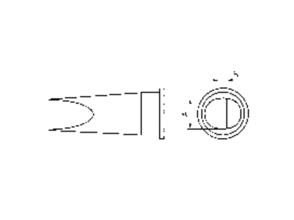 Weller LHT E, Loddespiss, Weller, 1 stykker, 6,7 mm, 1,8 mm, 25 mm