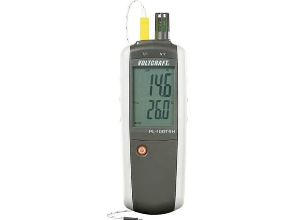 Kosteusmittari (hygrometri) VOLTCRAFT PL-100TRH 0 % RH 100 % RH -200 °C +1372 °C Kalibroitu: Tehdasstandardi