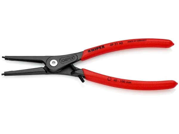 Knipex 49 31 A3 Seegeringtang Passer til Indvendige ringe 40-100 mm Spids form lige
