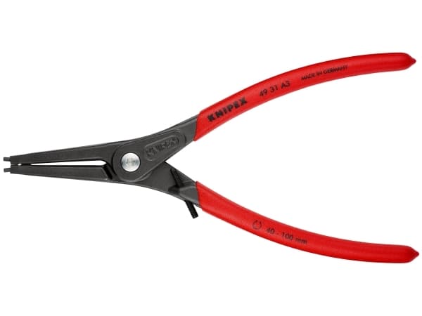 Knipex 49 31 A3 Seegeringtang Passer til Indvendige ringe 40-100 mm Spids form lige